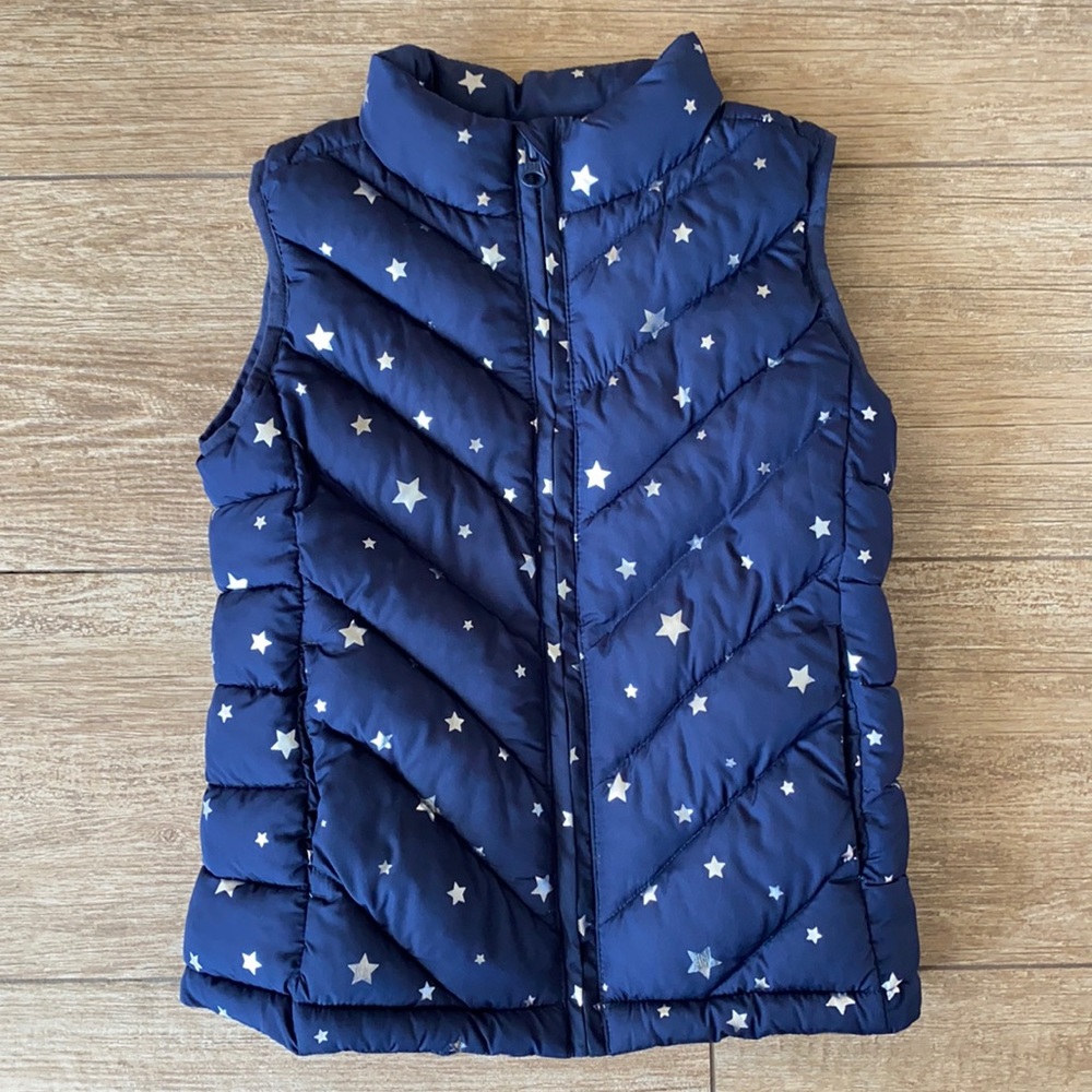 Girls Navy Puffer Vest